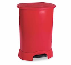 Red Plastic Medical Waste Step-On 30 Gal Container