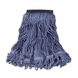 Blue, Medium Cotton/Synthetic Swinger Loop Wet Mop Heads