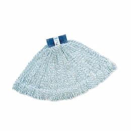 White, Large Cotton/Synthetic Super Stitch Finish Mops-1-in Blue Headband