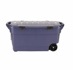 45gal, Roughneck Wheeled Storage Box, Dark Indigo Metallic