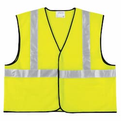 Class II Solid Poly Fluorescent Economy Lime Safety Vest