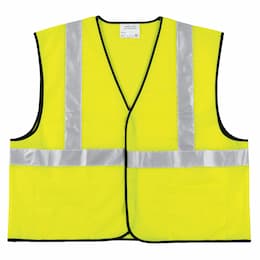 Class II Solid Poly Fluorescent Economy Lime Safety Vest