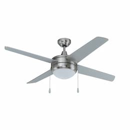 50-in 62W Europa Ceiling Fan w/ E26 Kit, 4-Nickel Blades, Nickel