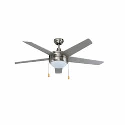 Royal Pacific 50-in 60W Mirage Ceiling Fan w/ LED Kit, 5-Nickel Blades, Nickel