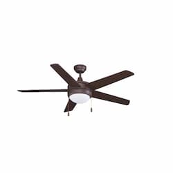 50-in 60W Mirage Ceiling Fan w/ E26 Kit, 5-Bronze Blades, Bronze