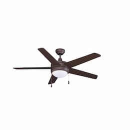 50-in 60W Mirage Ceiling Fan w/ E26 Kit, 5-Bronze Blades, Bronze