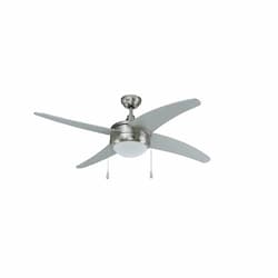 50-in 58W Europa I Ceiling Fan w/ E26 Kit, 4-Nickel Blades, Nickel