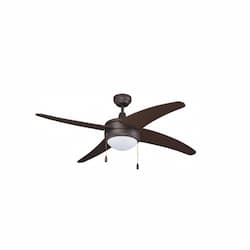 50-in 58W Europa I Ceiling Fan w/ E26 Kit, 4-Bronze Blades, Bronze