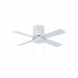 42-in 43W Metalis Ceiling Fan w/ LED Kit, 4-White Blades, White