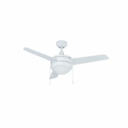 52-in 49W Contempo IV Ceiling Fan w/ LED Kit, 3-White Blades, White