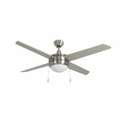 Royal Pacific 52-in 49W Europa IV Ceiling Fan w/ LED Kit, 4-Nickel Blades, Nickel