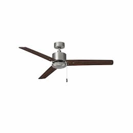 52-in 50W Aldea III Ceiling Fan, 3-Walnut Blades, Nickel