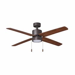 52-in 50W Aldea IV Ceiling Fan w/ LED Kit, 4-Walnut Blades, Bronze