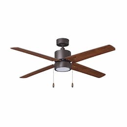 52-in 50W Aldea IV Ceiling Fan w/ LED Kit, 4-Walnut Blades, Bronze
