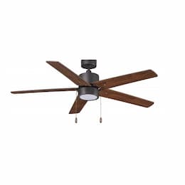 52-in 51W Aldea VI Ceiling Fan w/ LED Kit, 5-Walnut Blades, Bronze