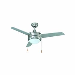 44-in 48W Contempo II Ceiling Fan w/ E26 Kit, 3-Nickel Blades, Nickel