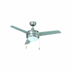 44-in 48W Contempo II Ceiling Fan w/ LED Kit, 3-Nickel Blades, Nickel