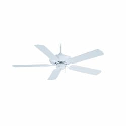 52-in 66W Caribbean Ceiling Fan, 5-White Blades, White