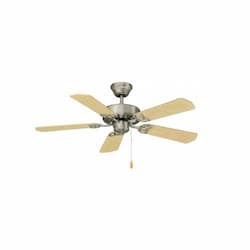 42-in 48W Royal Knight II Ceiling Fan, 5-Maple Blades, Brushed Nickel