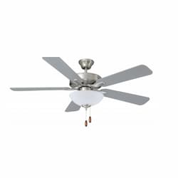 52-in 39W Star Light Ceiling Fan w/ E12 Kit, 5-Nickel Blades, Nickel