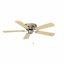 52-in 47W Royal Knight Hugger Ceiling Fan, 5-Maple Blades, Nickel