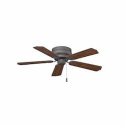 52-in 47W Royal Knight Hugger Ceiling Fan, 5-Walnut Blades, Bronze