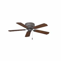 42-in 44W Royal Knight Hugger Ceiling Fan, 5-Walnut Blades, Bronze