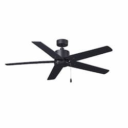 52-in 59W Aldea V Ceiling Fan, 5-Matte Black Blades, Matte Black