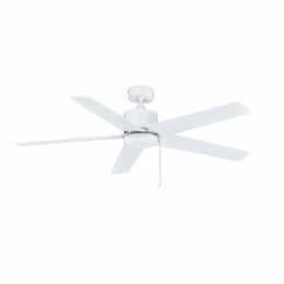 52-in 59W Aldea V Ceiling Fan, 5-White Blades, White