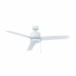 52-in 51W Aldea VII Ceiling Fan, 3-White Blades, White