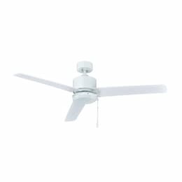 52-in 51W Aldea VII Ceiling Fan, 3-White Blades, White