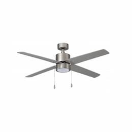 Royal Pacific 52-in 58W Aldea Ceiling Fan w/ LED Kit, 4-Nickel Blades, Nickel