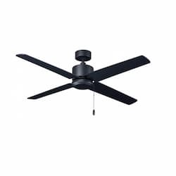 52-in 57W Aldea Ceiling Fan, 4-Matte Black Blades, Matte Black