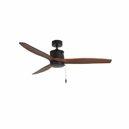 52-in 60W Torque Ceiling Fan, 3-Walnut Blades, Oil Rubbed Bronze