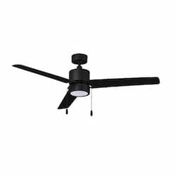 52-in 57W Aldea II Ceiling Fan w/LED Kit, 3-Matte Black Blades, Matte BLK