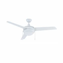 50-in 58W Contempo Ceiling Fan w/ LED Kit, 3-White Blades, White