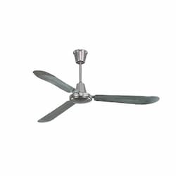 56-in 59W Industrial Ceiling Fan, 3-Aluminum Blades, Aluminum