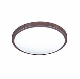 14-in 24W LED Flush Mount, Round, 2095 lm, 120V, 3000K, Bronze