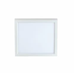 13-in 20W LED Flush Mount, Square, 988 lm, 120V, 3000K, White