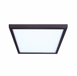 15-in 30W LED Flush Mount, Square, 988 lm, 120V, 3000K, Bronze