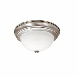 11-in 15W LED Dome Ceiling Mount, 1126 lm, 120V, 3000K, Nickel