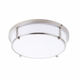 17-in 23W Round Flush Mount, 1800 lm, 120V, 3000K, Brushed Nickel