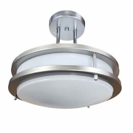 24W LED Semi-Flush Ceiling Mount, Dim, 120V, 80CRI, 3000K, OB