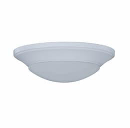 11-in 15W LED Flush Mount w/ Opal Glass, 120V, 3000K, White