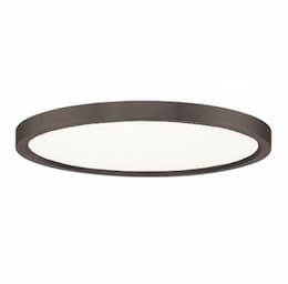 13-in 20W LED Thin Profile Flush Mount, 120V, 3000K, Oil Rubbed Bronze