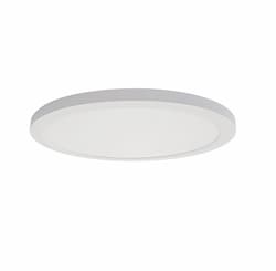 17-in 30W Slim Flush Mount, Round, 2100 lm, 120V, Selectable CCT, WHT