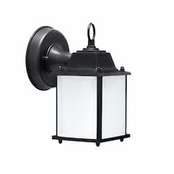 8-in 9W LED Outdoor Wall Lantern, E26, 1-Light, 120V, 3000K, Black