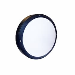 9-in 15W LED Bulkhead Light, Open Face, 850 lm, 120V, 3000K, Aluminum