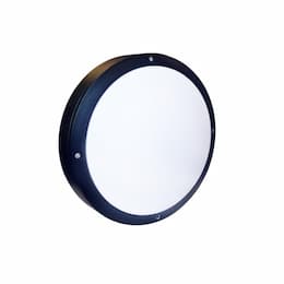 9-in 15W LED Bulkhead Light, Open Face, 850 lm, 120V, 3000K, Aluminum