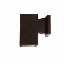 4-in 13W LED Wall Sconce, Square, Down, 120V, 3000K, Black